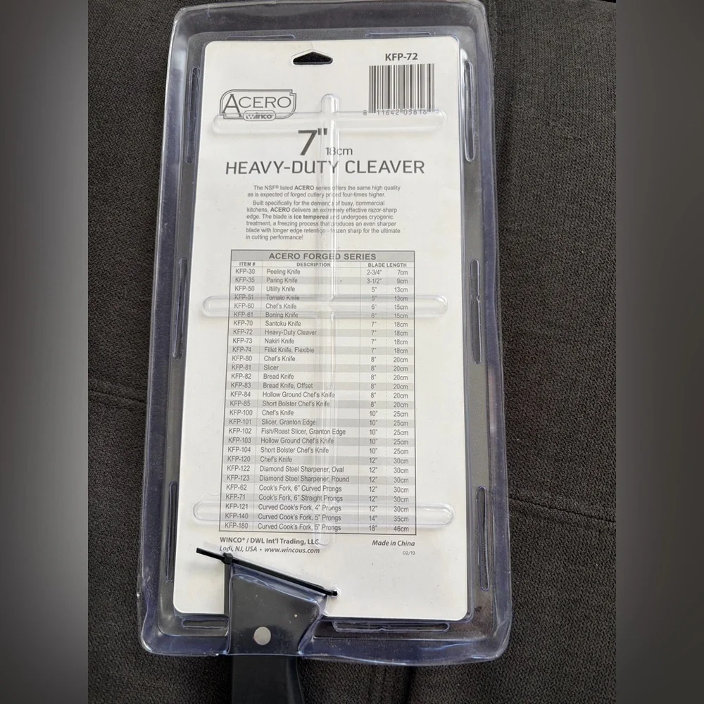 Acero Heavy-Duty Cleaver with Black Handle